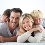 portrait of a smiling family